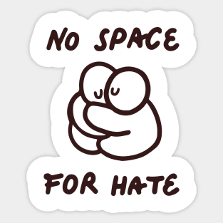 'No Space For Hate' Social Inclusion Shirt Sticker